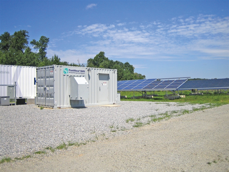S&C PureWave storage and PV arrays. Image: S&C Electric.