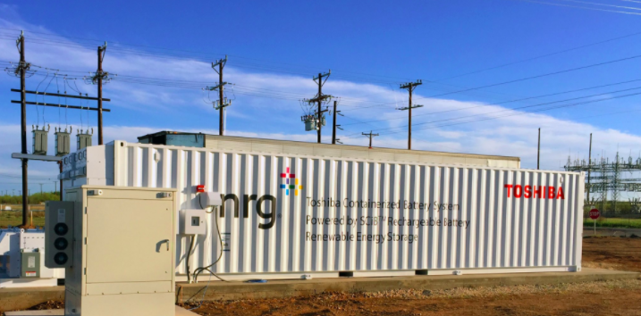 The Elbow Creek Energy Storage project is a lithium-ion based Toshiba battery system that is able to store and provide up to 2MW of electrical power. Image: NRG